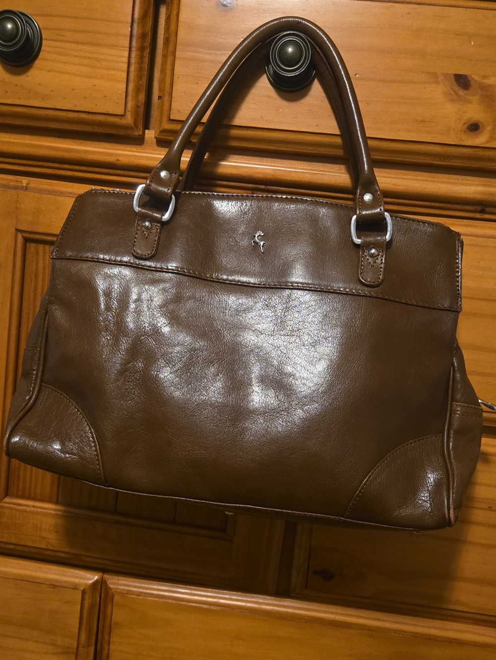 Beautiful Ashwood leather Dark brown tote with adjustable crossbody strap